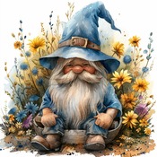 Garden Gnome 8 Cross Stitch Pattern