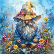 Garden Gnome 9 Cross Stitch Pattern