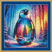 Glass Penguin Cross Stitch Pattern