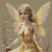 Golden Fairy Cross Stitch Pattern