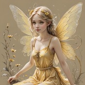 Golden Fairy Cross Stitch Pattern