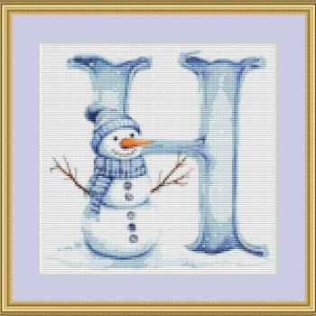 H Cross Stitch Pattern