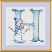 H Cross Stitch Pattern