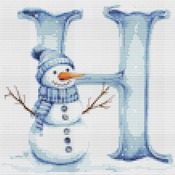 H Cross Stitch Pattern