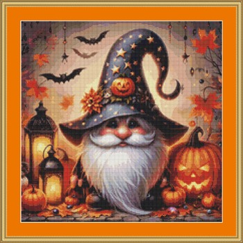 Halloween Gnome Cross Stitch Pattern