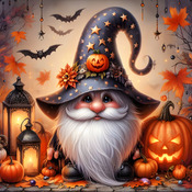 Halloween Gnome Cross Stitch Pattern