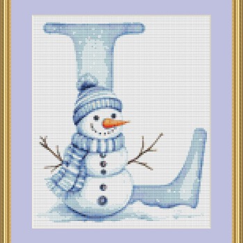 L Cross Stitch Pattern