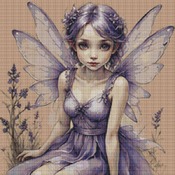 Lilac Fairy Cross Stitch Pattern