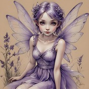 Lilac Fairy Cross Stitch Pattern