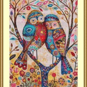 Love Birds Cross Stitch Pattern