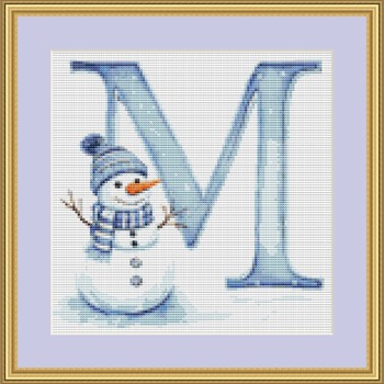 M Cross Stitch Pattern