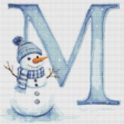 M Cross Stitch Pattern