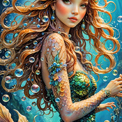 Magical Mermaid Cross Stitch Pattern