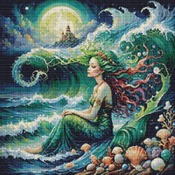 Mermaid Fantasy Cross Stitch Pattern