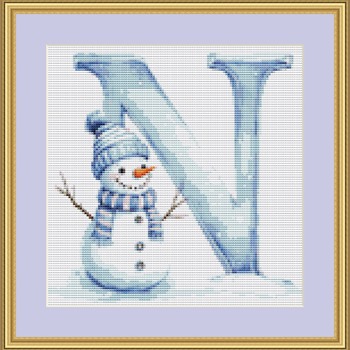 N Cross Stitch Pattern