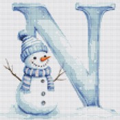 N Cross Stitch Pattern