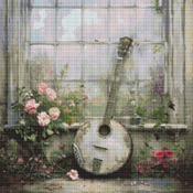 Old Banjo Cross Stitch Pattern