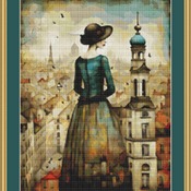 Overlooking The City Cross Stitch Pattern