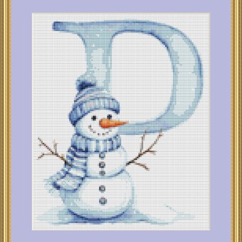 P Cross Stitch Pattern