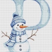 P Cross Stitch Pattern