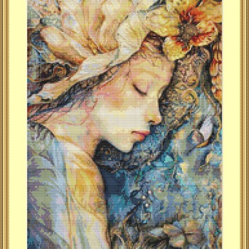 Peaceful Profile Cross Stitch Pattern