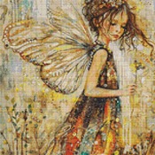 Picking Flowers Cross Stitch Pattern