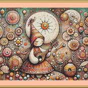 Playing The Lute Cross Stitch Pattern