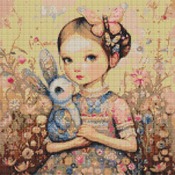 Plush Rabbit Cross Stitch Pattern