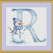 R Cross Stitch Pattern