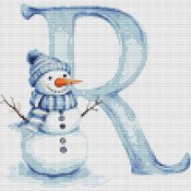 R Cross Stitch Pattern