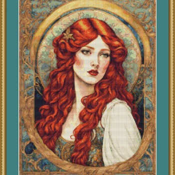 Renaissance Woman Cross Stitch Pattern