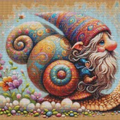 Riding A Snail Cross Stitch Pattern