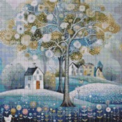 Rolling Hills Cross Stitch Pattern