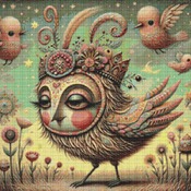 Royal Owl Cross Stitch Pattern