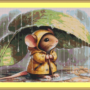 Sheltering From The Rain Cross Stitch Pattern