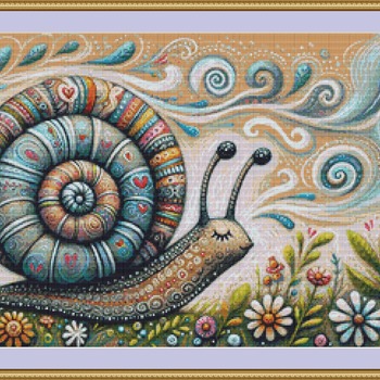 Snail Cross Stitch Pattern