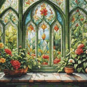 Stained Glass Cross Stitch Pattern