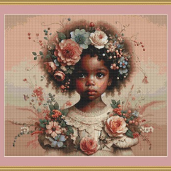 Sweet Young Girl Cross Stitch Pattern