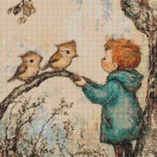 Talking To The Birds Cross Stitch Pattern