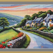 Thatched Cottages Cross Stitch Pattern