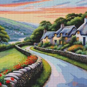 Thatched Cottages Cross Stitch Pattern