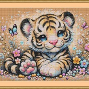 Tiger Cub Cross Stitch Pattern