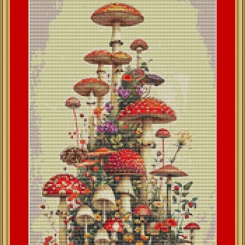 Toadstools Cross Stitch Pattern