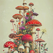 Toadstools Cross Stitch Pattern