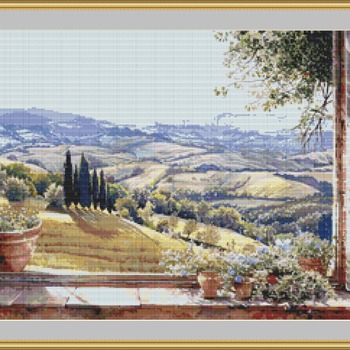 Tranquil Countryside Cross Stitch Pattern