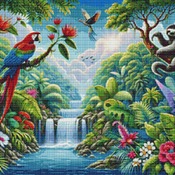 Tropical Jungle Cross Stitch Pattern