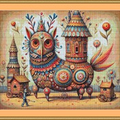 Turret Houses Cross Stitch Pattern