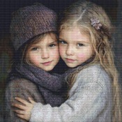 Two Best Friends Cross Stitch Pattern