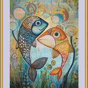 Two Fish Cross Stitch Pattern