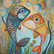 Two Fish Cross Stitch Pattern